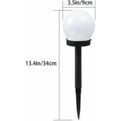 Lumière Solaire Pathway, Paquet De 6/8 Projecteur Extérieur En Forme De Boule De Lumière De Jardin Etanche à Energie Solaire Pour Patio, Cour, Passerelle, Pelouse (8) -OSRAM || EUROPALAMP Soldes Boutique 88332714 2