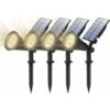 【4 Pack】Spot Solaire Extérieur T-SUN Éclairage Solaire Extérieur Étanche Lampe Solaire Jardin LED Solaire Projecteur Éclairage Solaire Jardin Décoration Pour Paysage Cour Chemin Allé (4000K) -OSRAM || EUROPALAMP Soldes Boutique 88335945 1