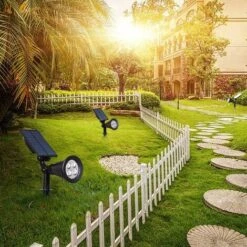 【4 Pack】Spot Solaire Extérieur T-SUN Éclairage Solaire Extérieur Étanche Lampe Solaire Jardin LED Solaire Projecteur Éclairage Solaire Jardin Décoration Pour Paysage Cour Chemin Allé (4000K) -OSRAM || EUROPALAMP Soldes Boutique 88335945 5