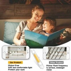 R7s LED 78mm 20W Dimmable Pas De Scintillement Blanc Chaud, 2000LM R7S Ampoules LED De Remplacement Pour Ampoules Halogènes 150W R7S LED Hightlight Ampoule 360° Angle De Lumière, Blanc Chaud -OSRAM || EUROPALAMP Soldes Boutique 88621682 4