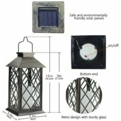 Lanterne Solaire, Lanternes Suspendues De Jardin Extérieur, Lot De 2, étanche -OSRAM || EUROPALAMP Soldes Boutique 88667852 5
