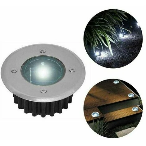 Lot De 6 Spots LED Solaires Encastrables Au Sol - Ronds - Diamètre : 85 Mm - Extérieur Résistant Au Piétement - Façade En Acier Inoxydable - 6 Lampes Solaires - IP44, 4 Lot De 6 Spots LED Solaires Encastrables Au Sol - Ronds - Diamètre : 85 Mm - Extérieur Résistant Au Piétement - Façade En Acier Inoxydable - 6 Lampes Solaires - IP44, – Image 2