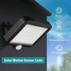 Lumière Solaire Extérieure Avec Détecteur De Mouvement 56 LED, Lumière Solaire De Jardin étanche IP65 à 120 ° Avec Cable De 5 M [Classe énergétique A++] -OSRAM || EUROPALAMP Soldes Boutique 88680084 4