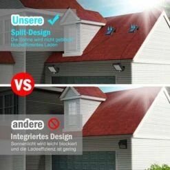 Lot De 2 Lampes Solaires D'extérieur 56 LED Avec Détecteur De Mouvement, étanchéité IP65, Angle D'éclairage 120°, Applique Murale Solaire Pour Jardin Avec Câble De 16,5 M -OSRAM || EUROPALAMP Soldes Boutique 88768752 3