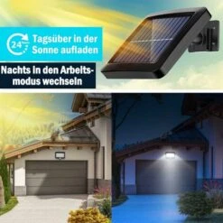 Lot De 2 Lampes Solaires D'extérieur 56 LED Avec Détecteur De Mouvement, étanchéité IP65, Angle D'éclairage 120°, Applique Murale Solaire Pour Jardin Avec Câble De 16,5 M -OSRAM || EUROPALAMP Soldes Boutique 88768752 4