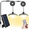 Lampe Solaire Extérieur Et Intérieur Avec Télécommande, Lampe Suspendue Solaire 400lumens Avec Câble 3m,Capteur De Lumière,IP65 étanche,Panneau Solaire Réglable à 120°,3 Modes,pour Jardin -OSRAM || EUROPALAMP Soldes Boutique 88768763 1