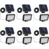 6PCS LED Lumière Solaire Extérieure Avec Détecteur De Mouvement, IP65 étanche Projecteur LED, 56 LED 6500K Applique Murale De Sécurité Solaire Avec Câble De 16,5ft Pour Jardin, Porche, Cour -OSRAM || EUROPALAMP Soldes Boutique 88773490 1