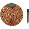 Boule De Décoration En Métal Aspect Rouille - Ø 20 Cm - Solaire / LED Blanc Chaud -OSRAM || EUROPALAMP Soldes Boutique 88796268 1