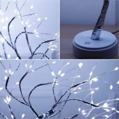 Arbre Lumineux LED,108 LED Lampe De Table Pour Bonsaï Lampe LED En Fil De Cuivre Réglable En Forme D'arbre De Bonsaï Arbre Bonsaï Table Pour Décoration De Bureau Ou De Chambre à Coucher (Blanc) -OSRAM || EUROPALAMP Soldes Boutique 88919155 3