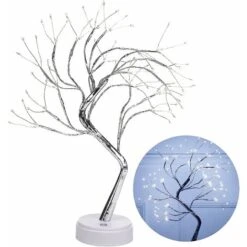 Arbre Lumineux LED,108 LED Lampe De Table Pour Bonsaï Lampe LED En Fil De Cuivre Réglable En Forme D'arbre De Bonsaï Arbre Bonsaï Table Pour Décoration De Bureau Ou De Chambre à Coucher (Blanc) -OSRAM || EUROPALAMP Soldes Boutique 88919155 4