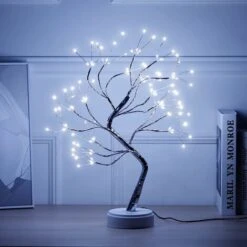 Arbre Lumineux LED,108 LED Lampe De Table Pour Bonsaï Lampe LED En Fil De Cuivre Réglable En Forme D'arbre De Bonsaï Arbre Bonsaï Table Pour Décoration De Bureau Ou De Chambre à Coucher (Blanc) -OSRAM || EUROPALAMP Soldes Boutique 88919155 5