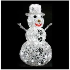 Bonhomme De Neige Lumineux 57 Cm - 96 Leds - Décoration De Noël - Livraison Gratuite