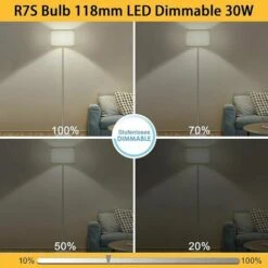 Chaque Ampoule LED R7S 118mm 30W COB à économie D'énergie à Intensité Variable équivalent à Une Ampoule Halogène J118mm 300W Blanc Chaud 3000K Sans Scintillement -OSRAM || EUROPALAMP Soldes Boutique 89426097 3