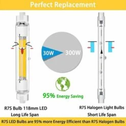 Chaque Ampoule LED R7S 118mm 30W COB à économie D'énergie à Intensité Variable équivalent à Une Ampoule Halogène J118mm 300W Blanc Chaud 3000K Sans Scintillement -OSRAM || EUROPALAMP Soldes Boutique 89426097 4
