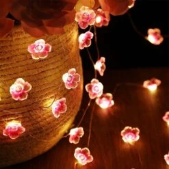 Guirlande Lumineuse Avec 40 LED 4M En Forme De Fleur De Cerisier Rose, USB Et à Piles, Pour Noël, Chambre De Fille, Chambre à Coucher, Intérieur, Extérieur, Mariage, Saint-Valentin -OSRAM || EUROPALAMP Soldes Boutique 89616991 2