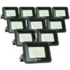 Lot De 10 Projecteurs LED 10W IP65 Extérieur Température De Couleur: Blanc Chaud 3000K -OSRAM || EUROPALAMP Soldes Boutique 9017386 1