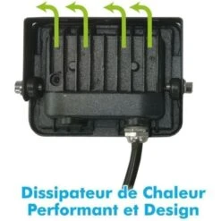 Lot De 10 Projecteurs LED 10W IP65 Extérieur Température De Couleur: Blanc Chaud 3000K -OSRAM || EUROPALAMP Soldes Boutique 9017386 3