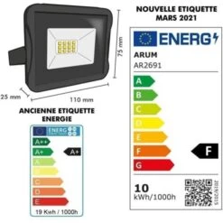 Lot De 10 Projecteurs LED 10W IP65 Extérieur Température De Couleur: Blanc Chaud 3000K -OSRAM || EUROPALAMP Soldes Boutique 9017386 4