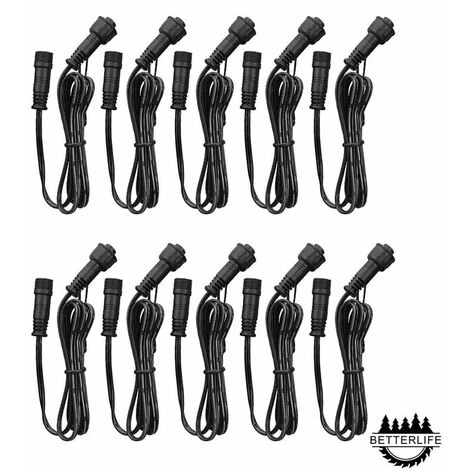 Cable Rallonge, 10 Pack, Pour Spots LED Encastrables,Etanche IP67,1M / 3.3Ft, 2Pin, Avec Connecteurs Mâles Et Femelles 3 Cable Rallonge, 10 Pack, Pour Spots LED Encastrables,Etanche IP67,1M / 3.3Ft, 2Pin, Avec Connecteurs Mâles Et Femelles