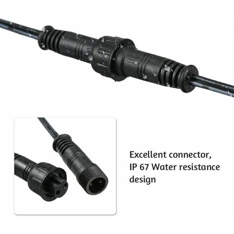 Cable Rallonge, 10 Pack, Pour Spots LED Encastrables,Etanche IP67,1M / 3.3Ft, 2Pin, Avec Connecteurs Mâles Et Femelles 6 Cable Rallonge, 10 Pack, Pour Spots LED Encastrables,Etanche IP67,1M / 3.3Ft, 2Pin, Avec Connecteurs Mâles Et Femelles – Image 4