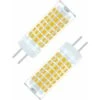 6W G6.35/GY6.35 Ampoule LED 690LM Blanc Chaud 3000K, Bi-Pin Base, Equivalent à Ampoule Halogène 75W,AC/DC 90-265V,pour Comptoirs, Plafonniers Etc (2 Paquet)