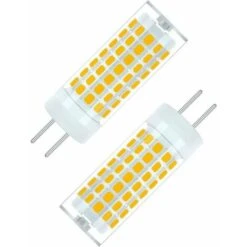 6W G6.35/GY6.35 Ampoule LED 690LM Blanc Chaud 3000K, Bi-Pin Base, Equivalent à Ampoule Halogène 75W,AC/DC 90-265V,pour Comptoirs, Plafonniers Etc (2 Paquet)