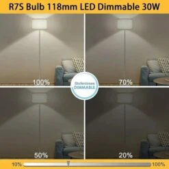 2pcs R7S 118mm LED Bulb 30w Dimmable, Warm White 3000k, No Flickering -OSRAM || EUROPALAMP Soldes Boutique 91099849 3