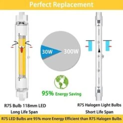 2pcs R7S 118mm LED Bulb 30w Dimmable, Warm White 3000k, No Flickering -OSRAM || EUROPALAMP Soldes Boutique 91099849 4