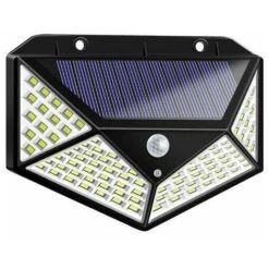 Lot De 2 Projecteurs Solaire Avec Détecteur De Mouvement 100LED Applique Murale Solaire Lumineuse à Quatre Faces -OSRAM || EUROPALAMP Soldes Boutique 91620310 3