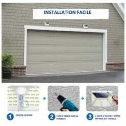 Lot De 2 Projecteurs Solaire Avec Détecteur De Mouvement 100LED Applique Murale Solaire Lumineuse à Quatre Faces -OSRAM || EUROPALAMP Soldes Boutique 91620310 4