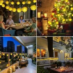 Guirlande Solaire -Guirlande Lumineuse Exterieure 6.5M 30 LED Guirlande Solaire Extérieure Lampion Solaire étanche Lanterne Solaire Decorative Pour Jardin Patio Cour Mariage Fête Nol - Blanc -OSRAM || EUROPALAMP Soldes Boutique 91802200 5
