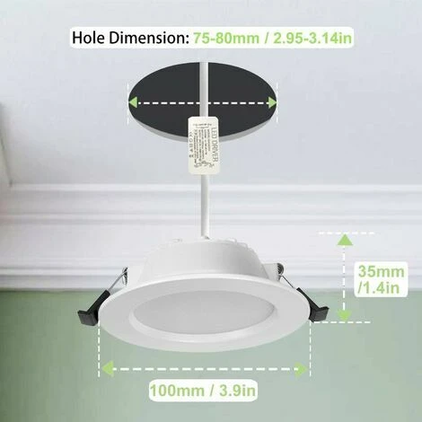 Lot De 10 Spot Led Encastrable Extra Plat, Ip44 Led Spot Salle De Bain, 5w 310lm Blanc Neutre 4000k, Ultra-Mince 35mm, Spot Led Extra Plat, Spot Led Intégrée Ac85-265v, Pour Cuisine Chambre 6 Lot De 10 Spot Led Encastrable Extra Plat, Ip44 Led Spot Salle De Bain, 5w 310lm Blanc Neutre 4000k, Ultra-Mince 35mm, Spot Led Extra Plat, Spot Led Intégrée Ac85-265v, Pour Cuisine Chambre – Image 4