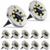 Spot Solaire Extérieur 8 Led, Lumière Solaire Extérieur Etanche Ip65, Eclairage Extérieur Solaire Pour Chemin Jardin Terrace Cour Pelouse Allée(Blanc Chaud) [Classe Énergétique A]1Pc -OSRAM || EUROPALAMP Soldes Boutique 92690782 1