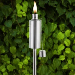 Torche De Jardin Set De 6/12, Torche à L'huile Flambeau Acier Inxydable - 115 Cm 6er Set -OSRAM || EUROPALAMP Soldes Boutique 92754964 3