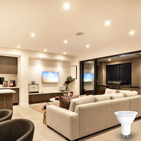 Spot LED GU10 RGB à Changement De Couleur, Ampoules LED RGBW à Intensité Variable Avec Télécommande Infrarouge, Spots LED Blanc Chaud (2700K-6500K) – (lot De 4) 4 Spot LED GU10 RGB à Changement De Couleur, Ampoules LED RGBW à Intensité Variable Avec Télécommande Infrarouge, Spots LED Blanc Chaud (2700K-6500K) – (lot De 4) – Image 2