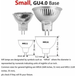 4 Ampoules LED MR11 GU4.0, 2.2W (équivalent Ampoules Halogènes 20 W), GU4 Base, 200lm, 12V AC/DC, 120° Flood Faisceau Ampoules LED, 3000 K(Blanc Chaud) -OSRAM || EUROPALAMP Soldes Boutique 93280050 3