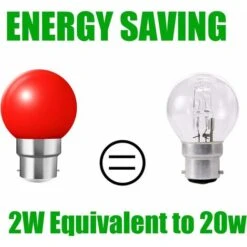 Set Of 20 Color Led Bulbs B22 Bayonet Bulbs 2w Red, Yellow, Orange, Green, Blue, Unbreakable (20W Equivalence) -OSRAM || EUROPALAMP Soldes Boutique 93542069 3