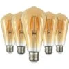 Lot De 5 AMPOULES LED E27 7W ST64 2200K Type Edison Température De Couleur: Blanc Chaud 2200K -OSRAM || EUROPALAMP Soldes Boutique 9356751 1