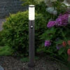 Globo Lampadaire De Jardin Lampe De Jardin En Acier Inoxydable Avec Détecteur De Mouvement Anthracite E27 éclairage De Chemin De Jardin, 3 Réglages De Capteur, 1x E27, H 80 Cm -OSRAM || EUROPALAMP Soldes Boutique 93859392 1