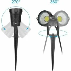 4PCS Éclairage Extérieur à Piquer COB 5W 220V IP65 Étanche Orientable Projecteur Spot Led Lampe De Jardin Éclairage -OSRAM || EUROPALAMP Soldes Boutique 93983330 3