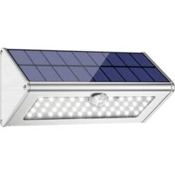 Lampe Solaire Extérieur IP65 étanche Sans Fil Spot Solaire Lumière 4500mAh, 46 LED Lumiere Projecteur Solaire Exterieur Pour Jardin