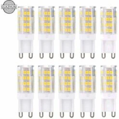 Lot De 10 Ampoules LED G9, Blanc Chaud 3000 K 5 W équivalent à Des Ampoules Halogènes 40 W 420 Lumens Non Dimmables,