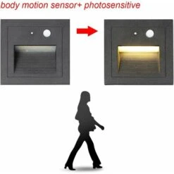 Spot Encastrable Extérieur Mur Et Plafond de 4 LED Spot Mural Encastré 3W Applique Murale Escalier Etape Lumière Lampe Détecteur De Mouvement Sol Encastré Lumière Escalier Lumière Hall Lampe 2800K Bla 10 Spot Encastrable Extérieur Mur Et Plafond de 4 LED Spot Mural Encastré 3W Applique Murale Escalier Etape Lumière Lampe Détecteur De Mouvement Sol Encastré Lumière Escalier Lumière Hall Lampe 2800K Bla -OSRAM || EUROPALAMP Soldes Boutique 94305456 4