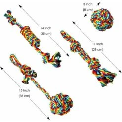 Jouet En Corde Pour Chien, Jouet En Corde Pour Chien, Ensemble De Jouets En Corde Pour Chien, Jouet à Mâcher Interactif, Bénéfique Pour Le Nettoyage Des Dents Du Chien, Pour Chiot Petits/moyens Chiens -OSRAM || EUROPALAMP Soldes Boutique 94671627 5