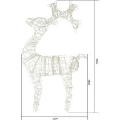 Renne Lumineux Blanc 93cm. 50 Leds Blanc Chaud -OSRAM || EUROPALAMP Soldes Boutique 9486107 5