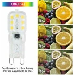 10 Ampoules LED G9 3 W, équivalentes à Des Ampoules Halogènes 33 W, Blanc Lumière Du Jour 6000 K, 800 Lm, Sans Scintillement, Non Dimmable, Ampoules à économie D'énergie G9, Angle De Faisceau 360, Ths -OSRAM || EUROPALAMP Soldes Boutique 94929277 4