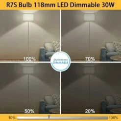 2pcs R7S 118mm LED Bulb 30w Dimmable, Warm White 3000k, No Flickering -OSRAM || EUROPALAMP Soldes Boutique 95136697 3