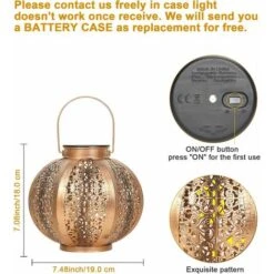 Lanterne Solaire Jardin Décoration Extérieur Étanche Luminaire Solaire Patio Décoratif Métal Lampe De Patio Pour Pelouse Patio Fête Décorations -OSRAM || EUROPALAMP Soldes Boutique 95182198 2