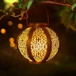 Lanterne Solaire Jardin Décoration Extérieur Étanche Luminaire Solaire Patio Décoratif Métal Lampe De Patio Pour Pelouse Patio Fête Décorations -OSRAM || EUROPALAMP Soldes Boutique 95182198 4