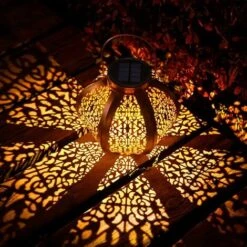 Lanterne Solaire Jardin Décoration Extérieur Étanche Luminaire Solaire Patio Décoratif Métal Lampe De Patio Pour Pelouse Patio Fête Décorations -OSRAM || EUROPALAMP Soldes Boutique 95182198 5